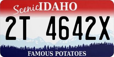 ID license plate 2T4642X