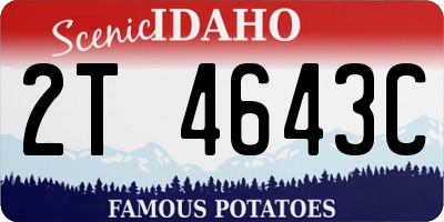 ID license plate 2T4643C