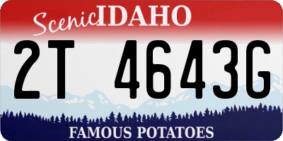 ID license plate 2T4643G
