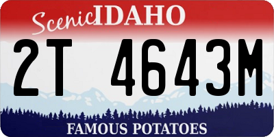 ID license plate 2T4643M