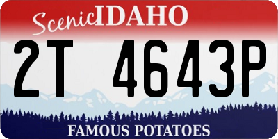 ID license plate 2T4643P