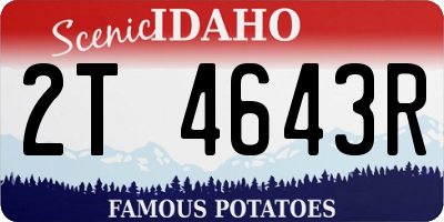 ID license plate 2T4643R