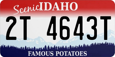ID license plate 2T4643T