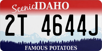 ID license plate 2T4644J