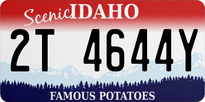 ID license plate 2T4644Y