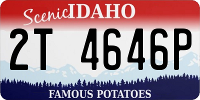 ID license plate 2T4646P