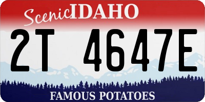 ID license plate 2T4647E