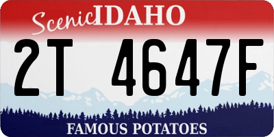 ID license plate 2T4647F