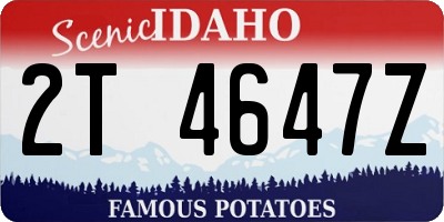 ID license plate 2T4647Z