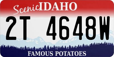 ID license plate 2T4648W