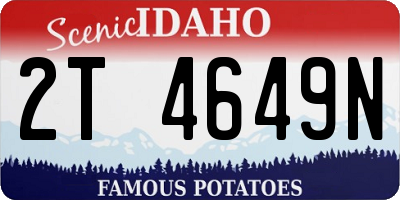 ID license plate 2T4649N