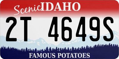 ID license plate 2T4649S