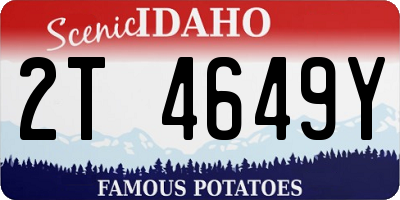 ID license plate 2T4649Y