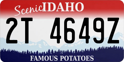 ID license plate 2T4649Z