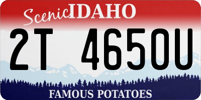 ID license plate 2T4650U