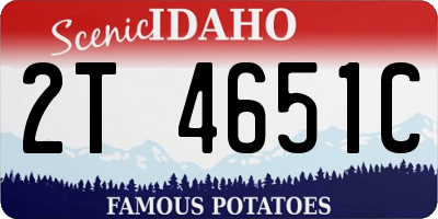 ID license plate 2T4651C