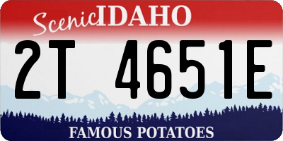 ID license plate 2T4651E