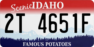 ID license plate 2T4651F