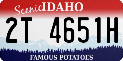 ID license plate 2T4651H