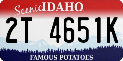 ID license plate 2T4651K