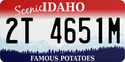 ID license plate 2T4651M