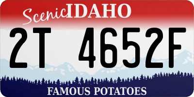 ID license plate 2T4652F
