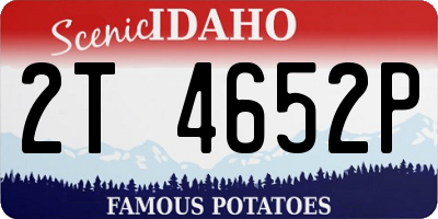 ID license plate 2T4652P