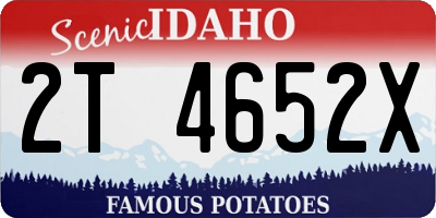 ID license plate 2T4652X
