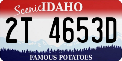 ID license plate 2T4653D