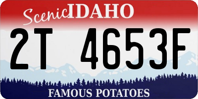 ID license plate 2T4653F
