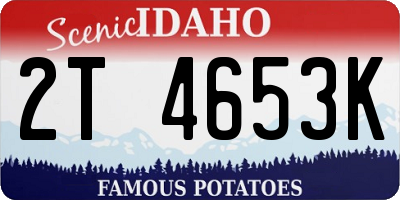 ID license plate 2T4653K