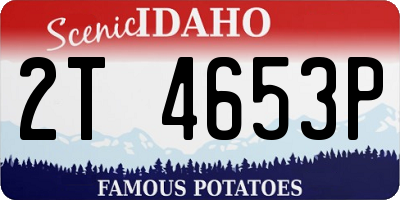 ID license plate 2T4653P