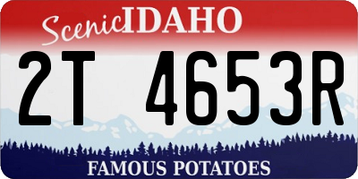 ID license plate 2T4653R