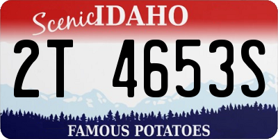 ID license plate 2T4653S