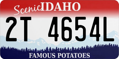 ID license plate 2T4654L