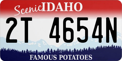 ID license plate 2T4654N