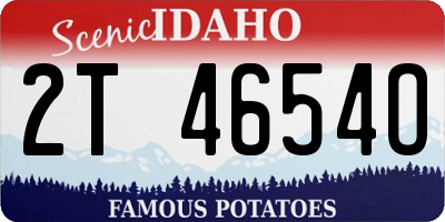 ID license plate 2T4654O
