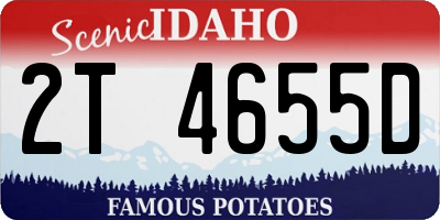 ID license plate 2T4655D