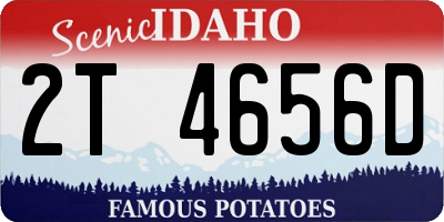 ID license plate 2T4656D