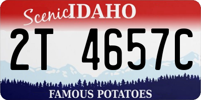 ID license plate 2T4657C