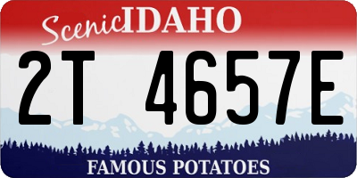 ID license plate 2T4657E