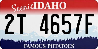 ID license plate 2T4657F
