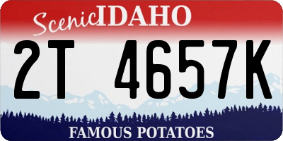 ID license plate 2T4657K