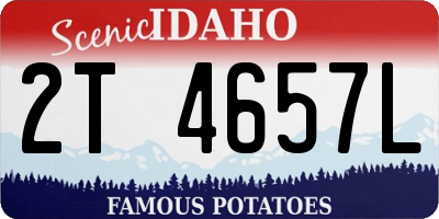 ID license plate 2T4657L