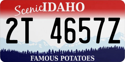 ID license plate 2T4657Z