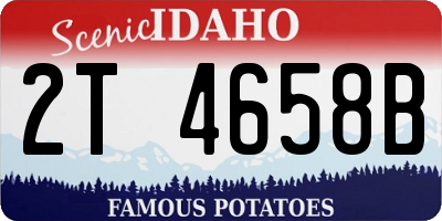 ID license plate 2T4658B