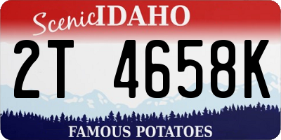 ID license plate 2T4658K
