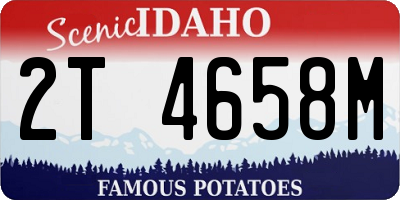 ID license plate 2T4658M