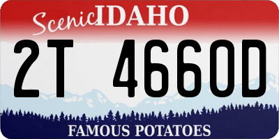 ID license plate 2T4660D