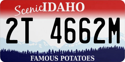ID license plate 2T4662M